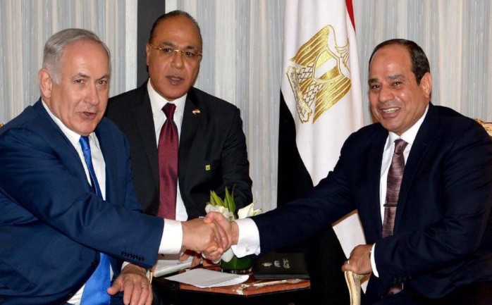 الرئيس المصري عبدالفتاح السيسي ورئيس الوزراء الإسرائيلي بنيامين نتنياهو